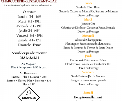 Menu de la Semaine