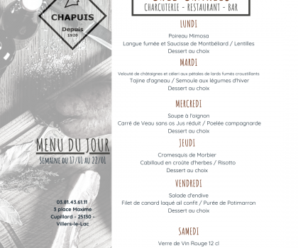 Menu Semaine 3