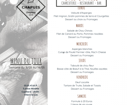 Menu semaine 19