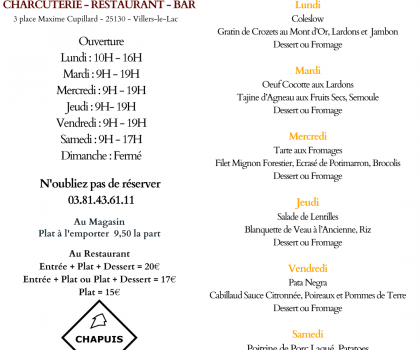 Menu de la Semaine