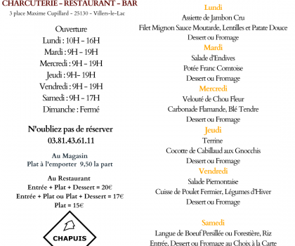 Menu de la Semaine