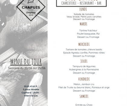 menu semaine 25