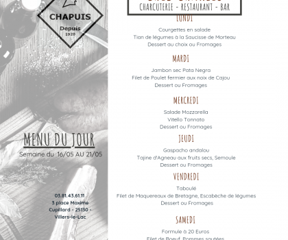 Menu semaine 20