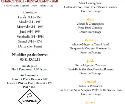 Menu de la Semaine